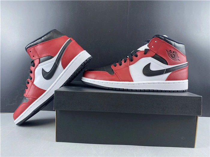 Jordan1 Mid Chicago Toe 554724- Upgraded 3776