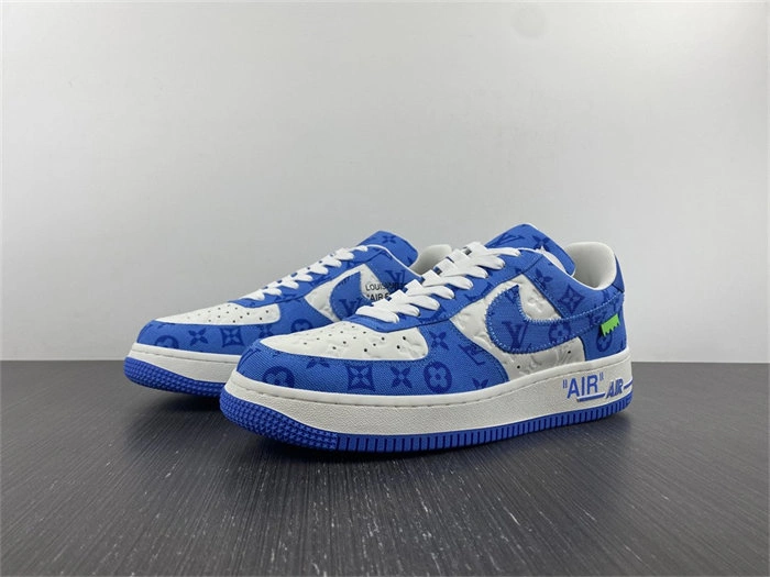 LV Nike Air Force 1 Low By Virgil Abloh White Royal Effortless 5147