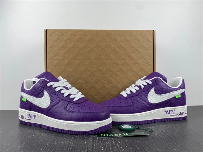 FastDry Luis Vitton Nike Air Force 1 Low By Purple White 5136