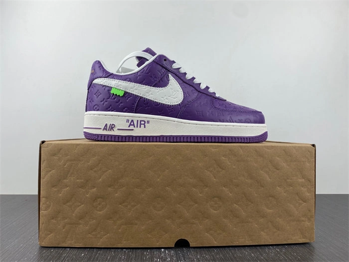 FastDry Luis Vitton Nike Air Force 1 Low By Purple White 5136