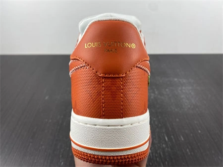 ZipUp Luis Vitton Nike Air Force 1 Low By Virgil Abloh White Orange 5140