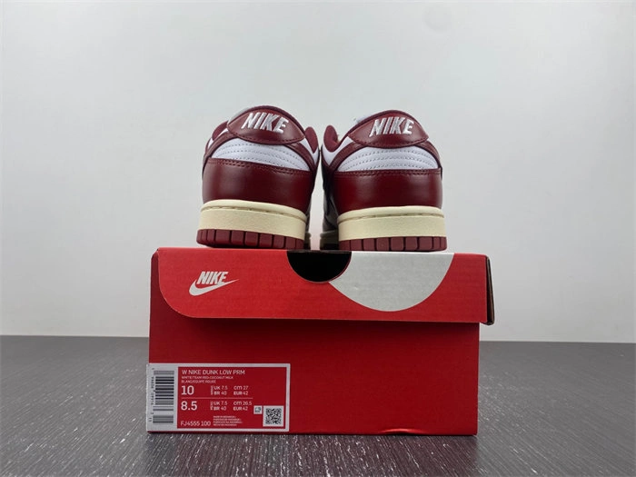 Nike Dunk Low PRM Vintage Team Red FJ4555- Elegant 4590