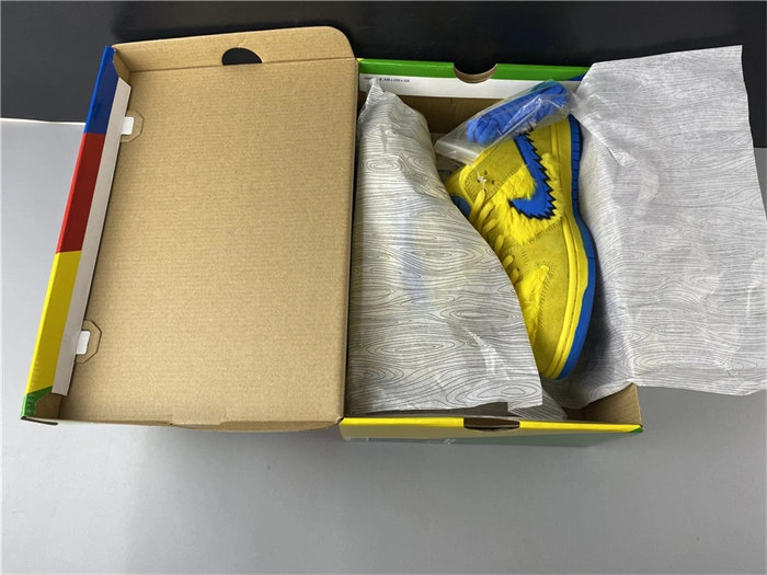 Nike SB Dunk Low Grateful Dead Bears Opti Yellow CJ5378- Neat 4896